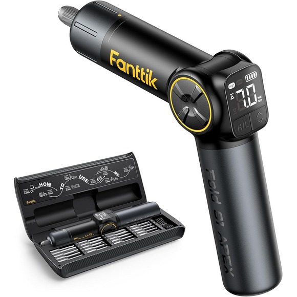 Fanttik S1 Apex Cordless Electric Screwdriver with 8 Torque Settings & LED Light